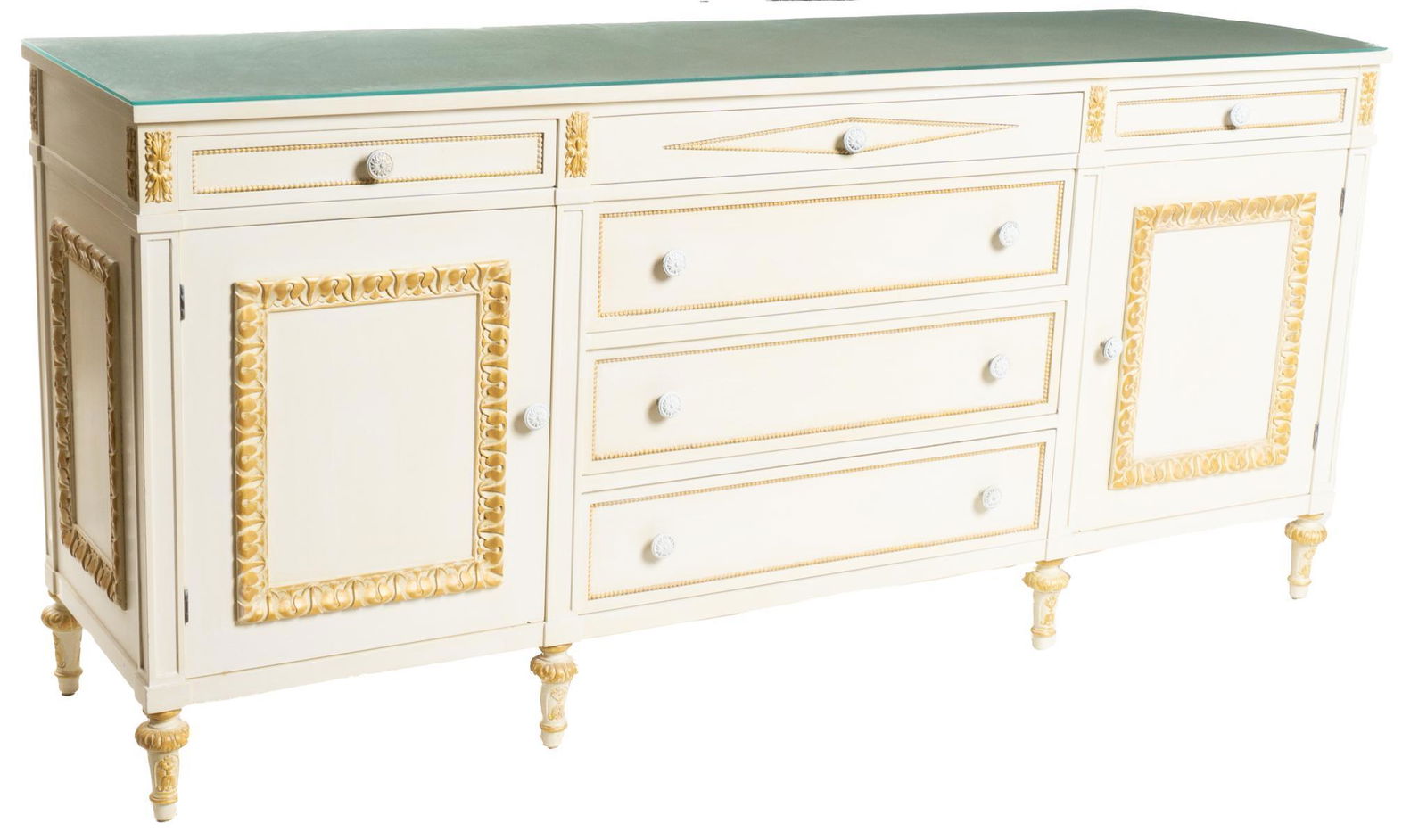 French Empire Glass Top Enfilade (1 of 4)