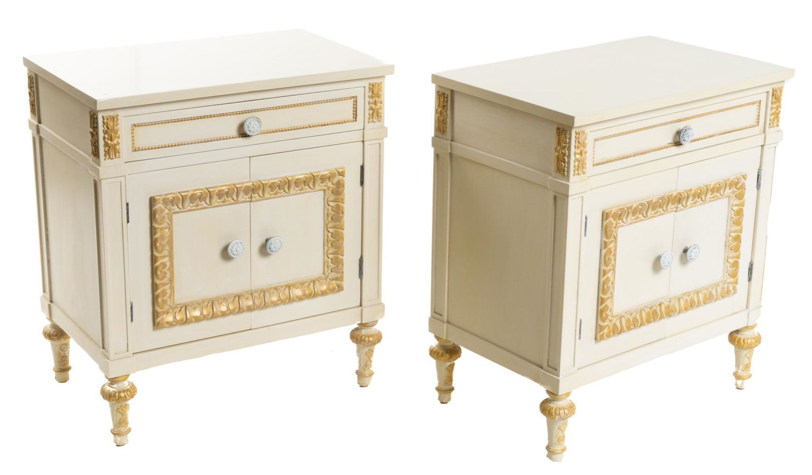 Pair of French Empire Style Night Stands (1 of 4)
