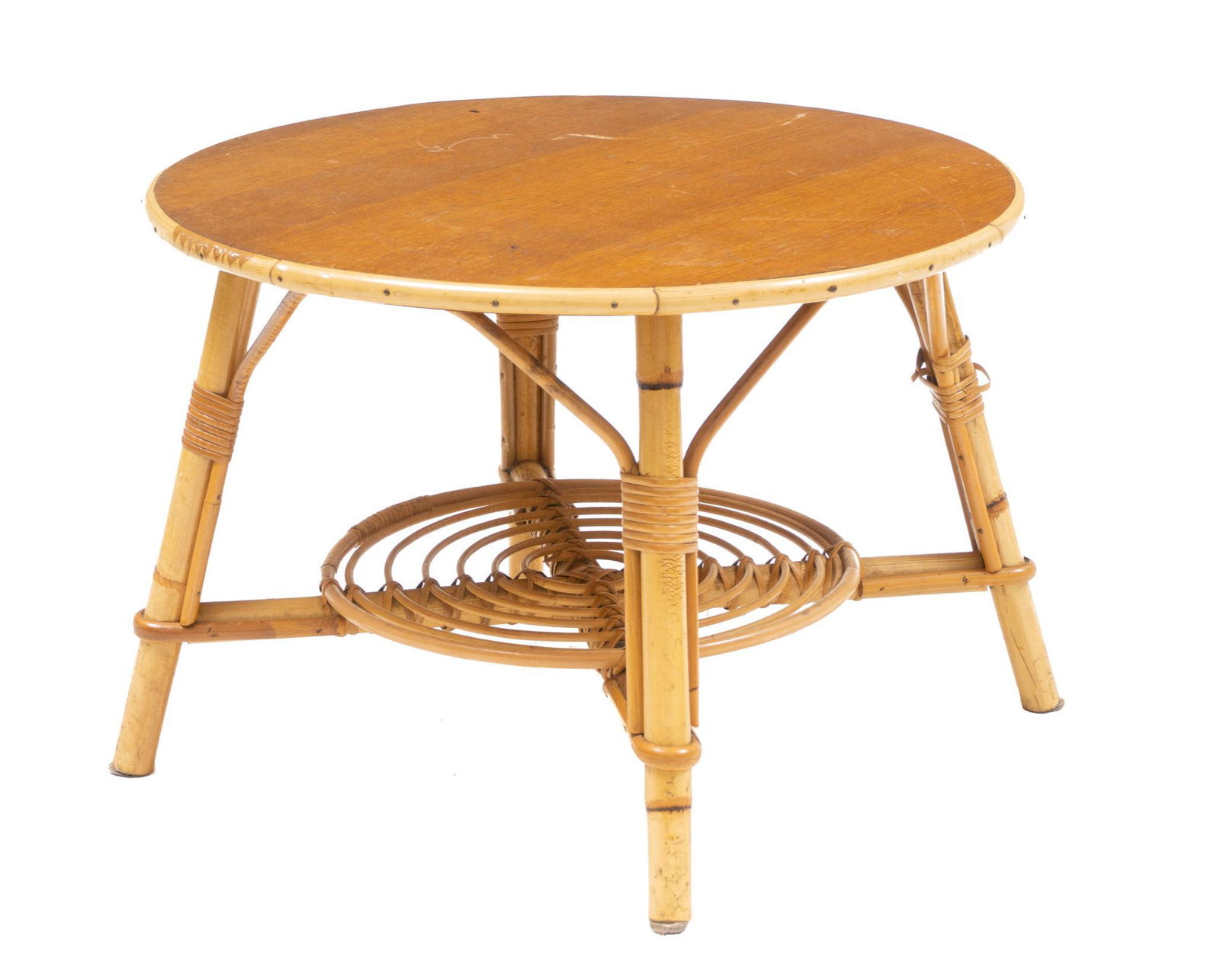 Mid-Century Bamboo Coffee Table (1 of 3)