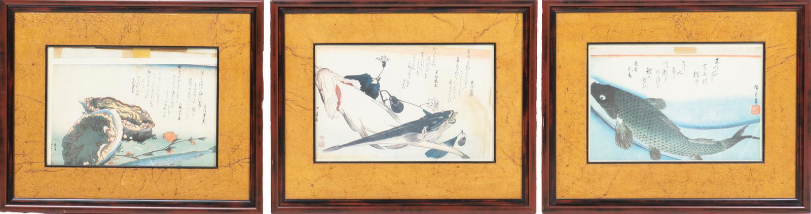 Set of 3 Wood Block Nature Prints, Janake Collection (1 of 5)