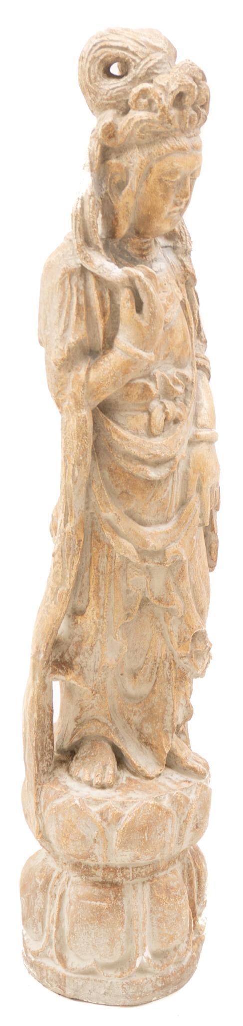 Carved Bodhisattva Statue (1 of 3)