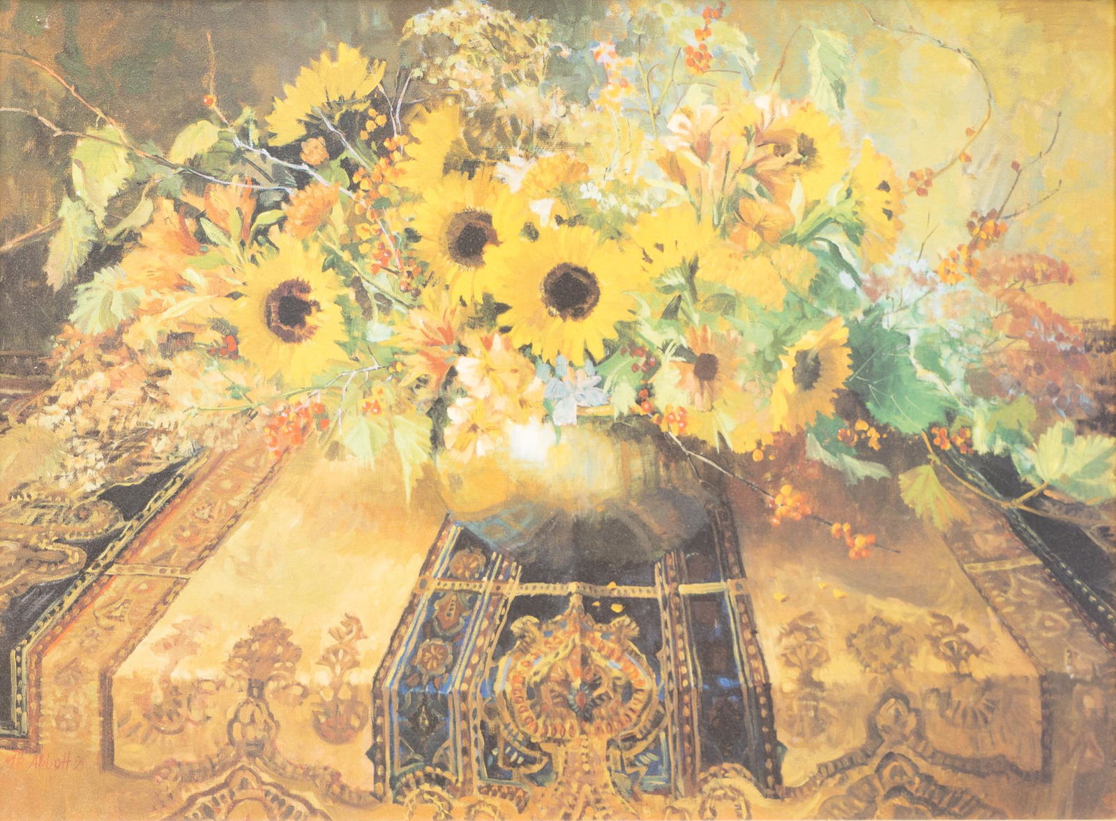 Meredith Brooks Abbott (b. 1938), Sunflowers and (1 of 4)