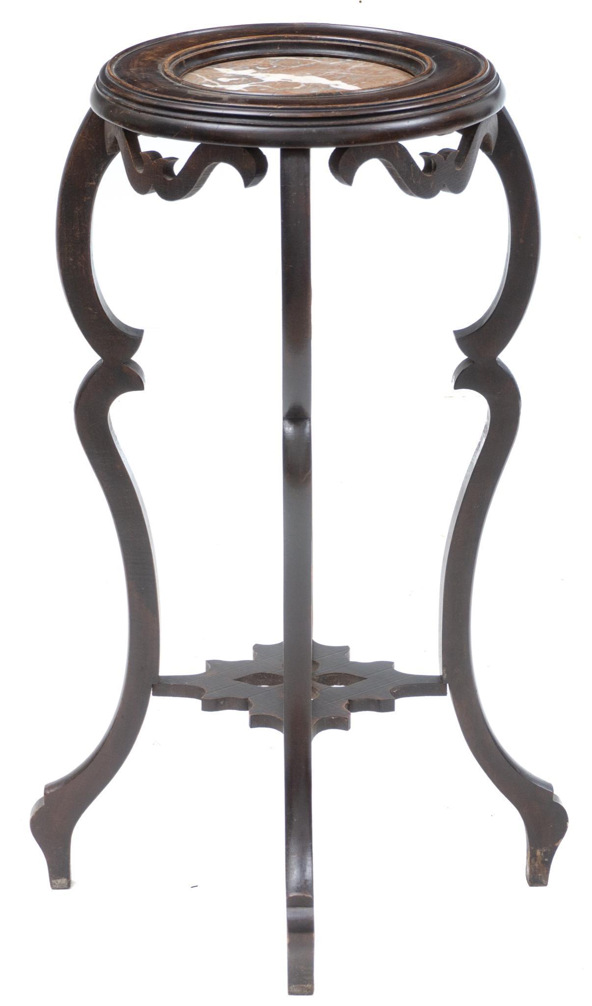 Art Deco Marble Top Plant Stand (1 of 3)