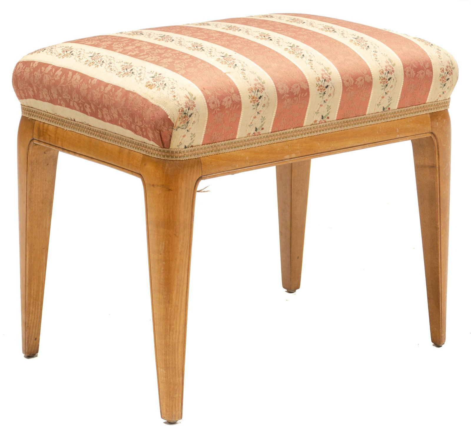 Art Nouveau Upholstered Foot Stool (1 of 3)