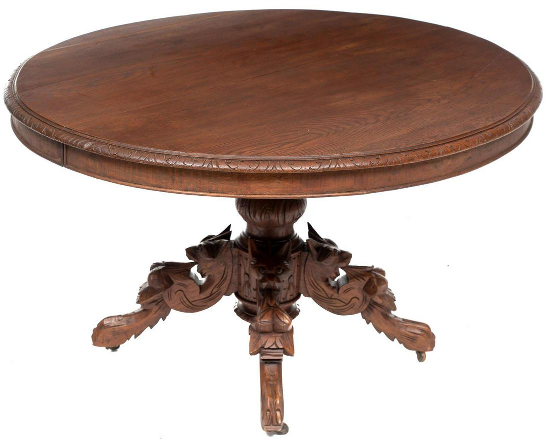 Henri II Style Pedestal Dining Table (1 of 7)