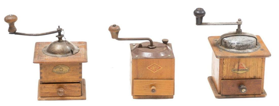Lot of 3 Vintage Coffee Bean Grinders (1 of 5)