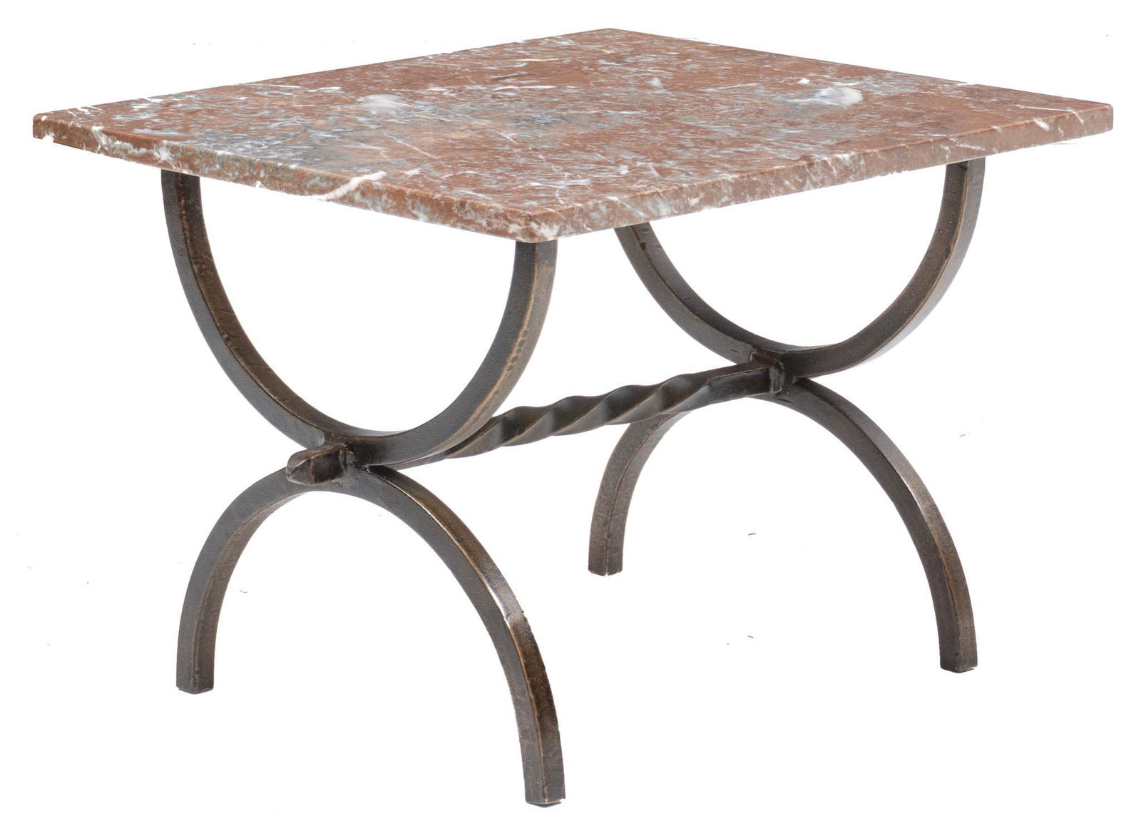Metal and Marble Garden Table (1 of 3)