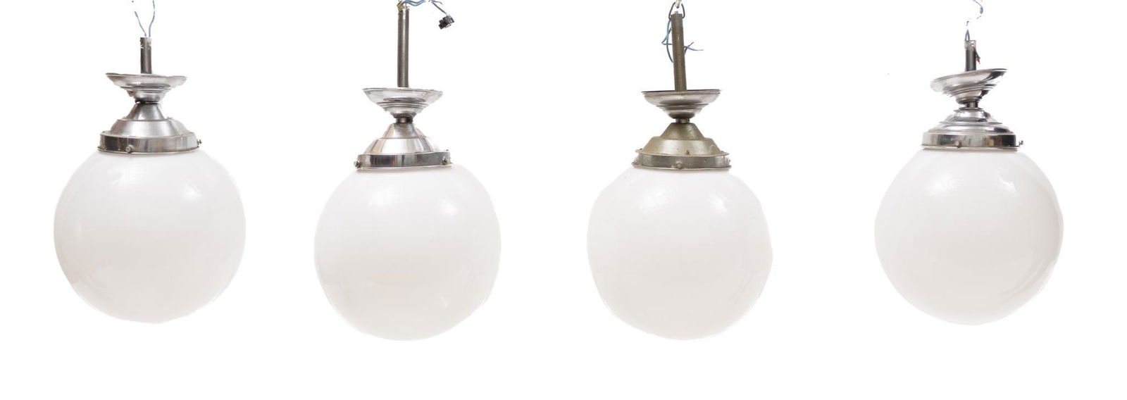 Lot of 4 Vintage Industrial Light Fixtures (1 of 2)