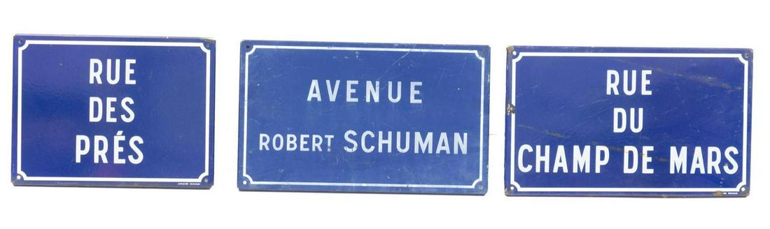 Set of 3 Vintage French Road Signs (1 of 3)