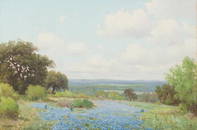 Porfirio Salinas (1910-1973), Bluebonnets, oil