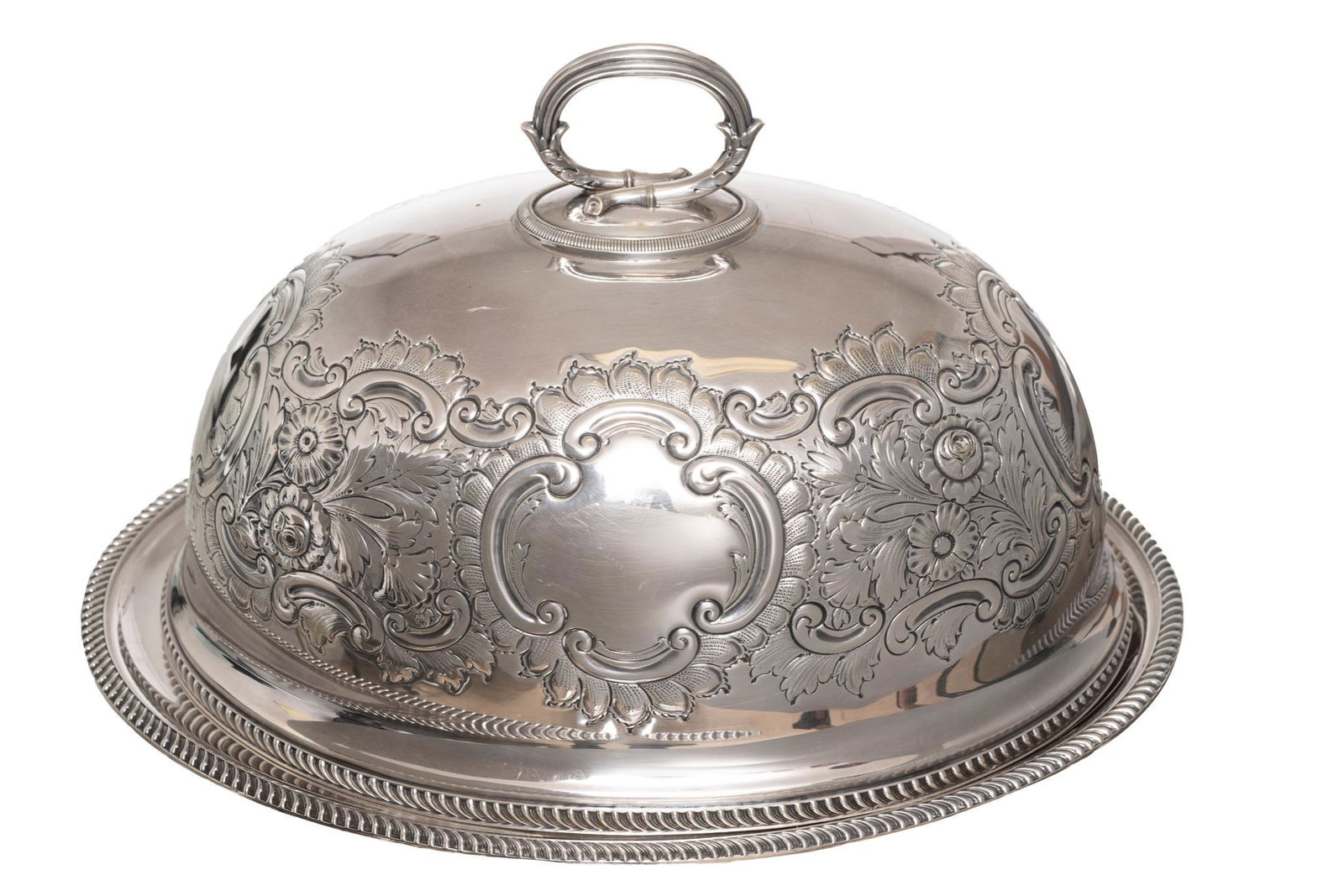 Antique Silver Plated Meat Dome and Tray (1 of 5)