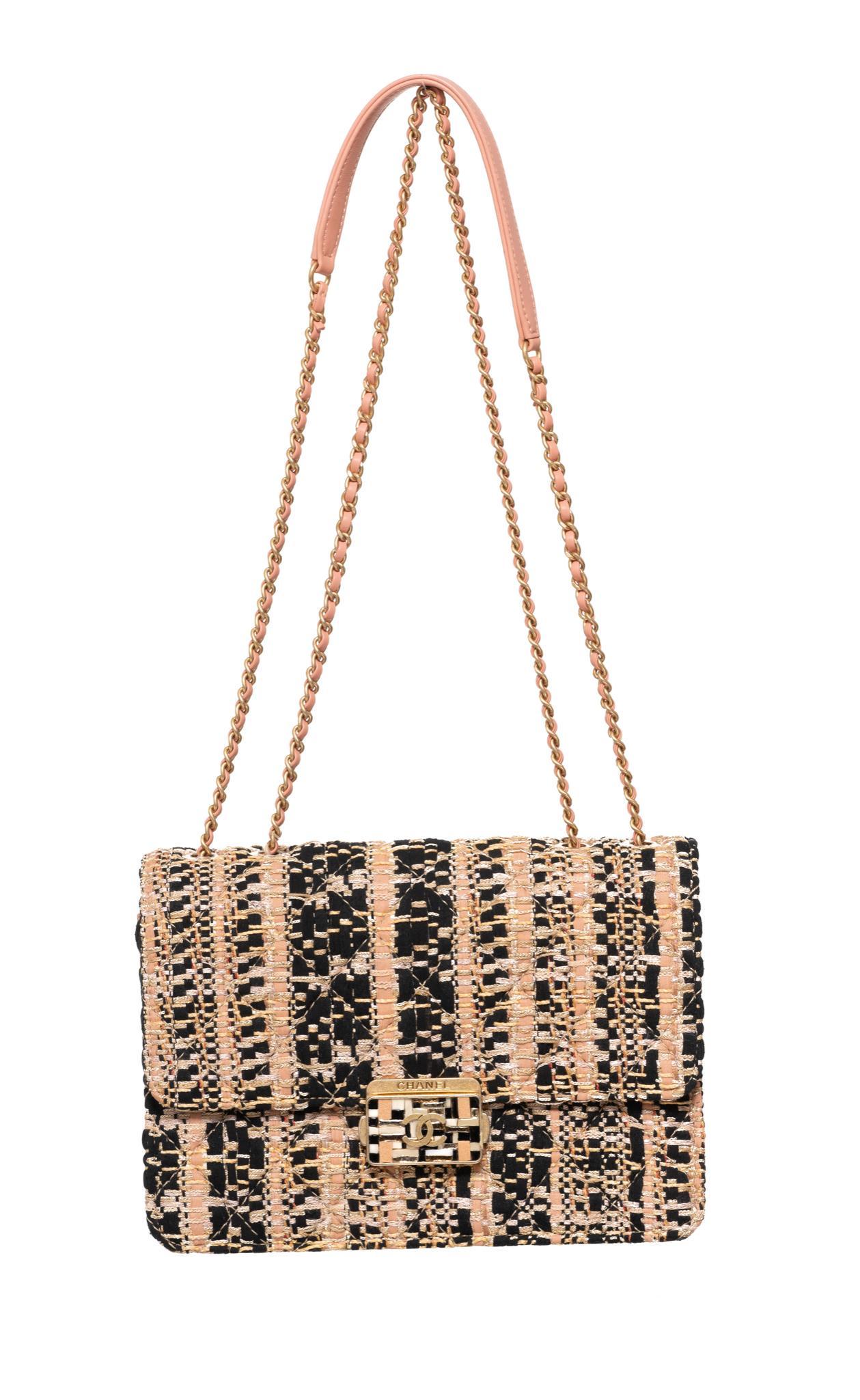 Chanel Tweed Gold-Tone Metal Flap Bag (1 of 7)