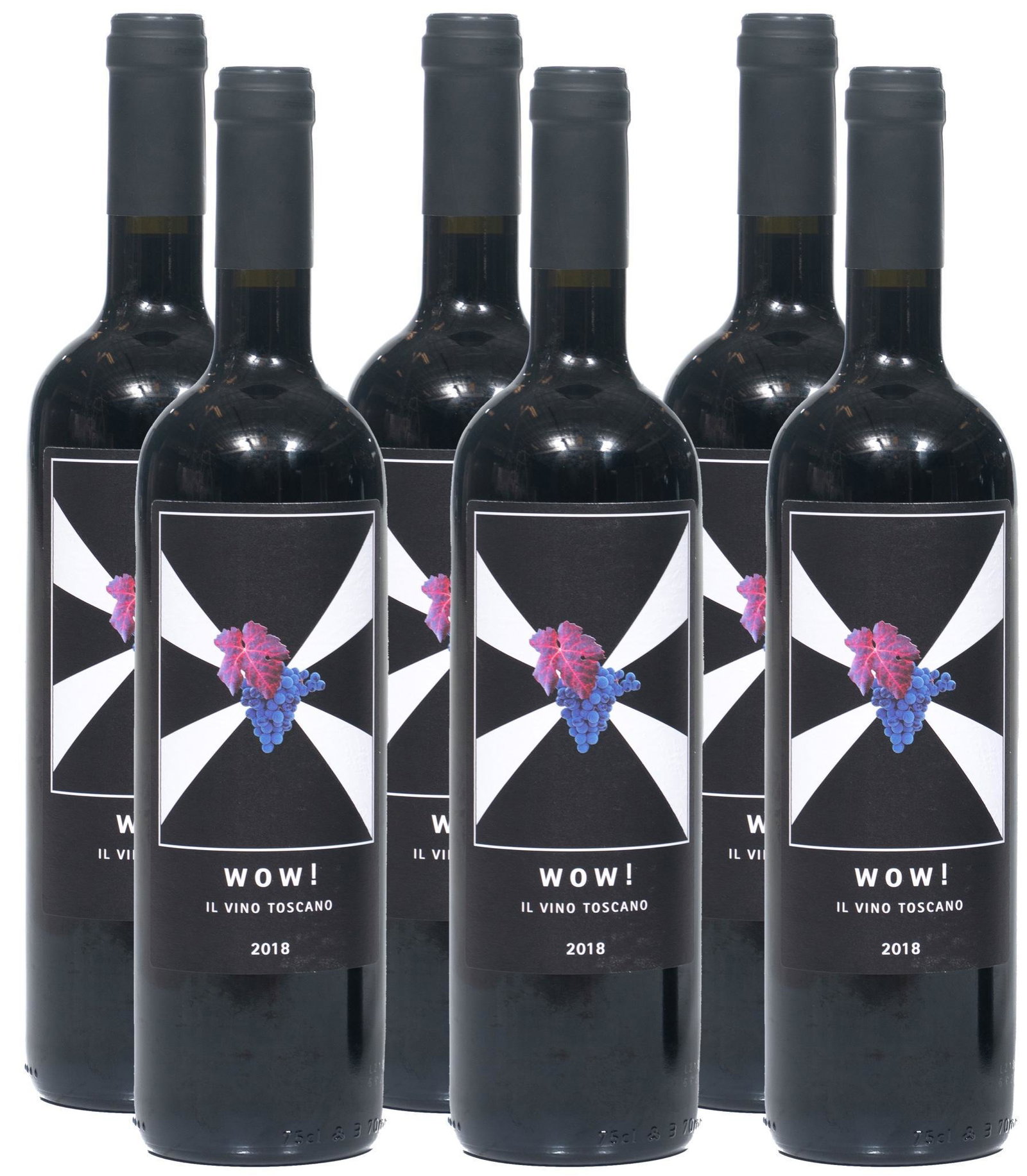 6 Bottles of WOW! Il Vino Toscano: 6 Bottles of WOW! Il Vino Toscano, a blend of Cabernet Sauvignon and Cabernet Franc: a creative, elegant, powerful, well-structured wine, full bodied and dark **Not available in the US until 2022!** �