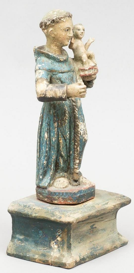 18th C. Mexican Folk Art Santos, Saint Anthony (1 of 3)