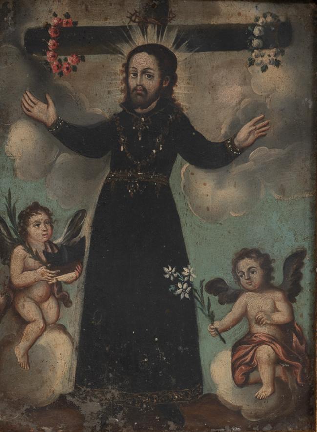 19th C. Mexican Folk Art Retablo, San Cayetano (1 of 6)