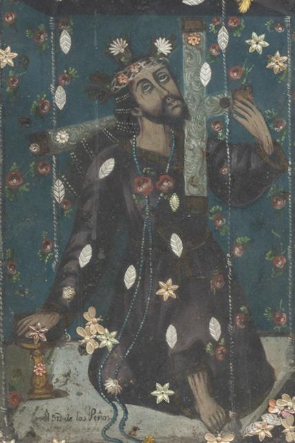 20th C. Mexican Folk Art Retablo, Christ's Passion (1 of 5)