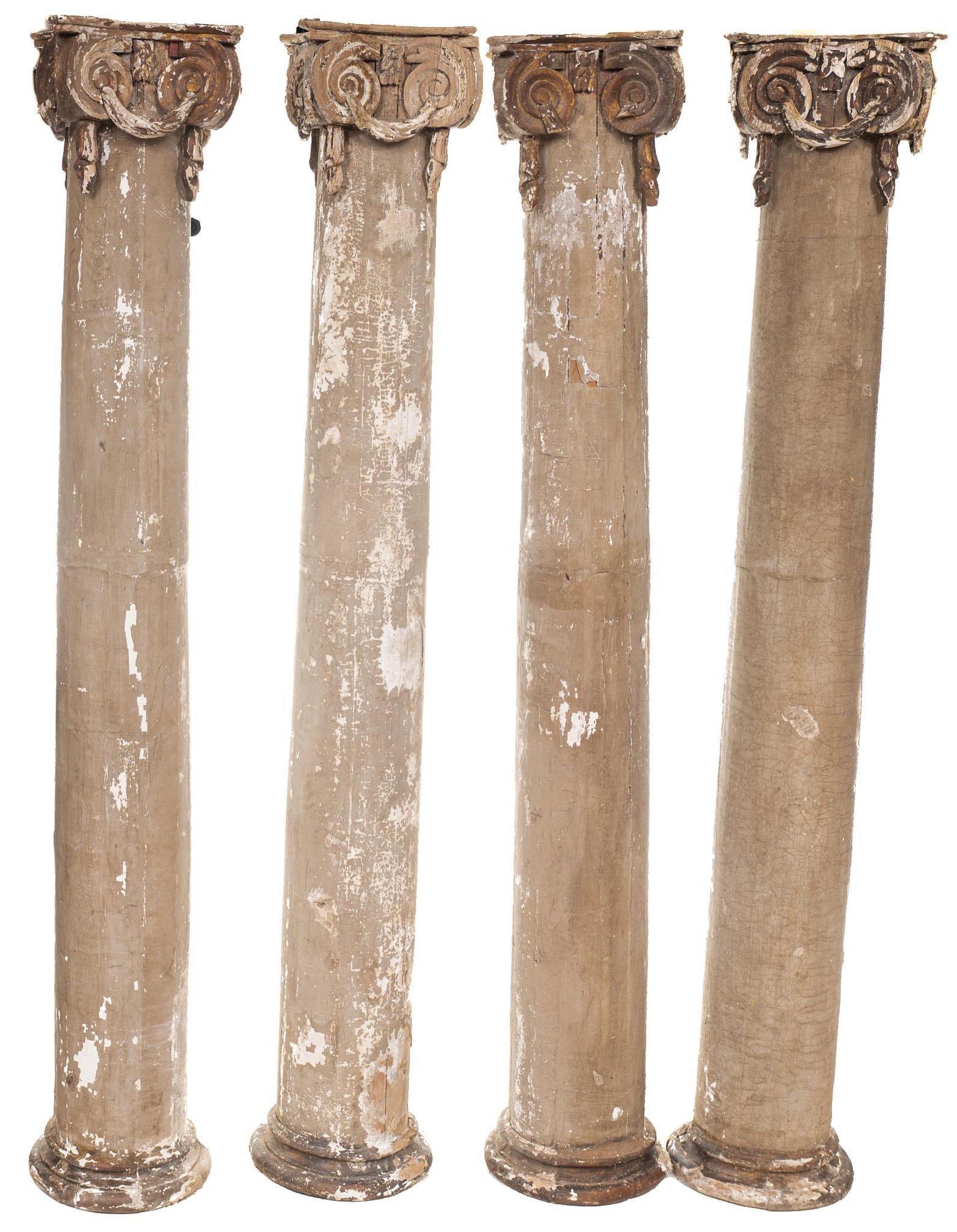 Lot of 4 Exceptional Mexican Hacienda Columns (1 of 6)