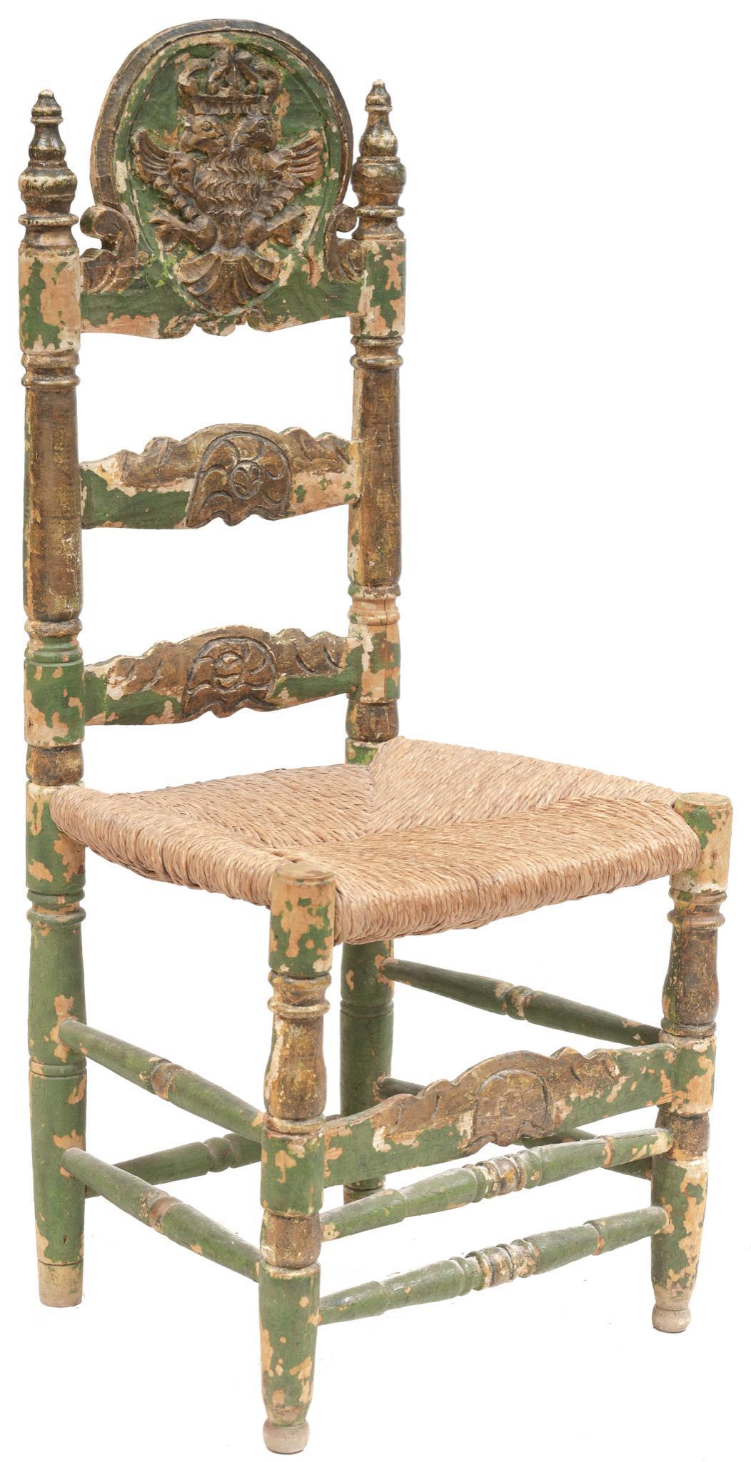 Spanish Toledo Coat of Arms Throne Chair (1 of 4)