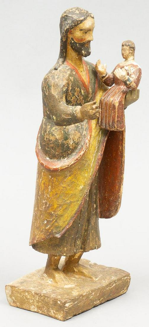 18th C. New Mexican Folk Art Santos, Saint Anthony (1 of 3)