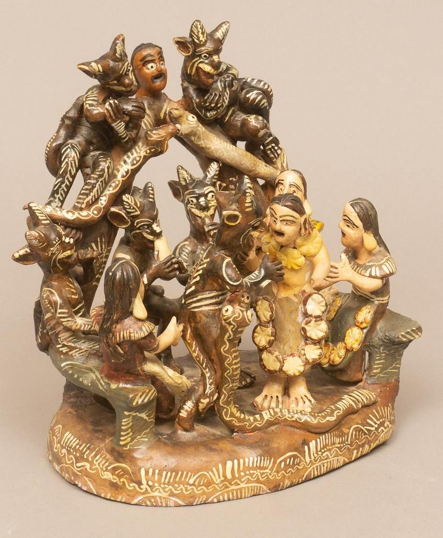 Vintage Ocumicho Diablitos Pottery Sculpture (1 of 4)