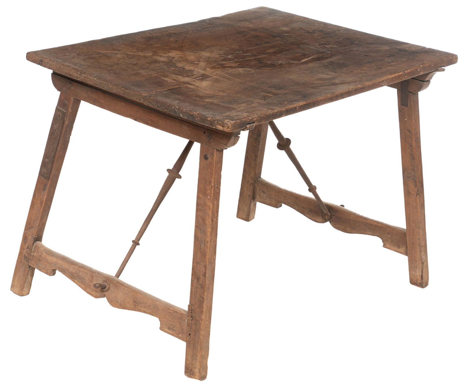 Spanish Colonial Era Trestle Table (1 of 3)
