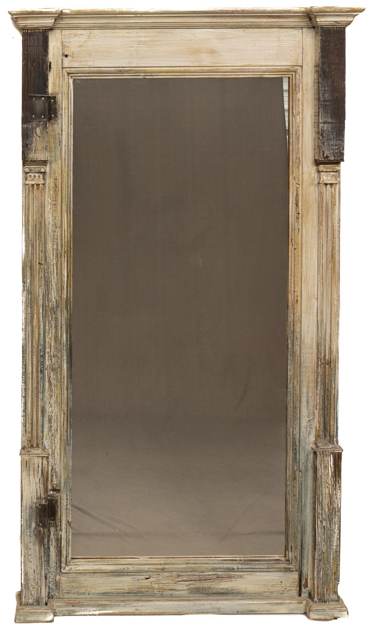 Rustic Full Length Mirror: Rustic wooden framed full length mirror 75.5 x 41"; We happily provide seamless shipping services on everything we sell. Please email us at shipping@vogtauction.com or call 210-822-6155 for more inf