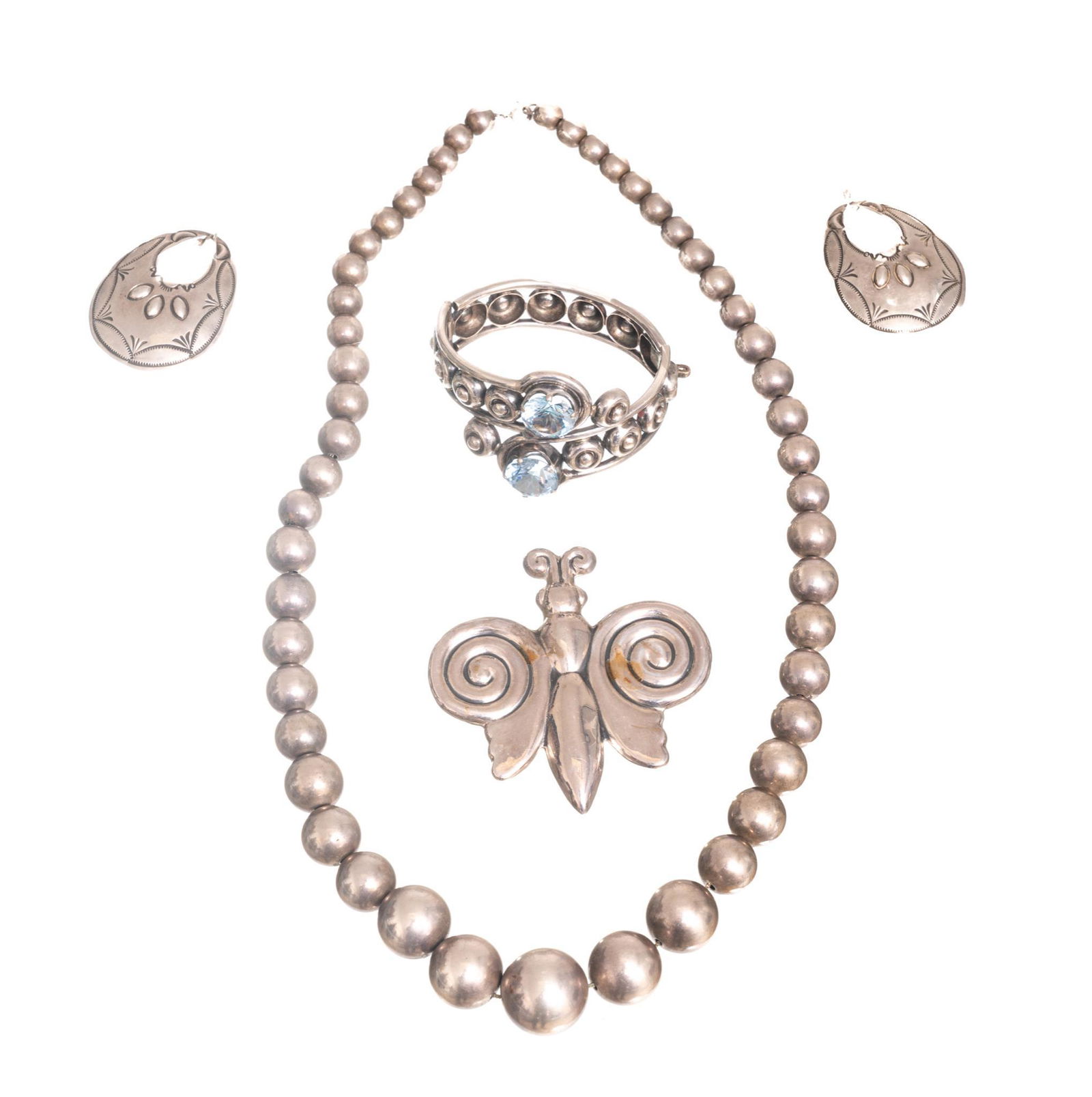 Lot of 5 Mexican Jewelry, To Include Los Ballesteros (1 of 4)