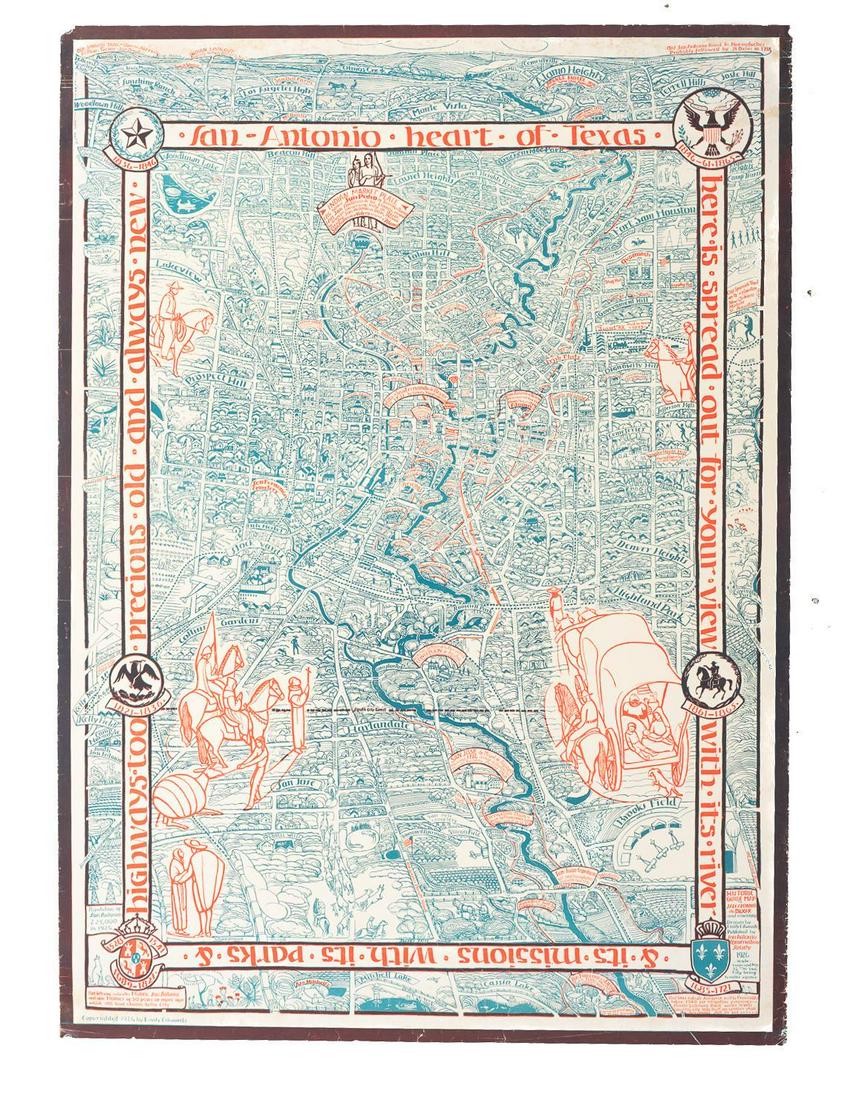 San Antonio Conservation Society 1926 Map (1 of 4)