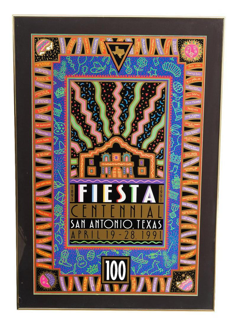 San Antonio, TX Fiesta Centennial 1991 Poster (1 of 3)