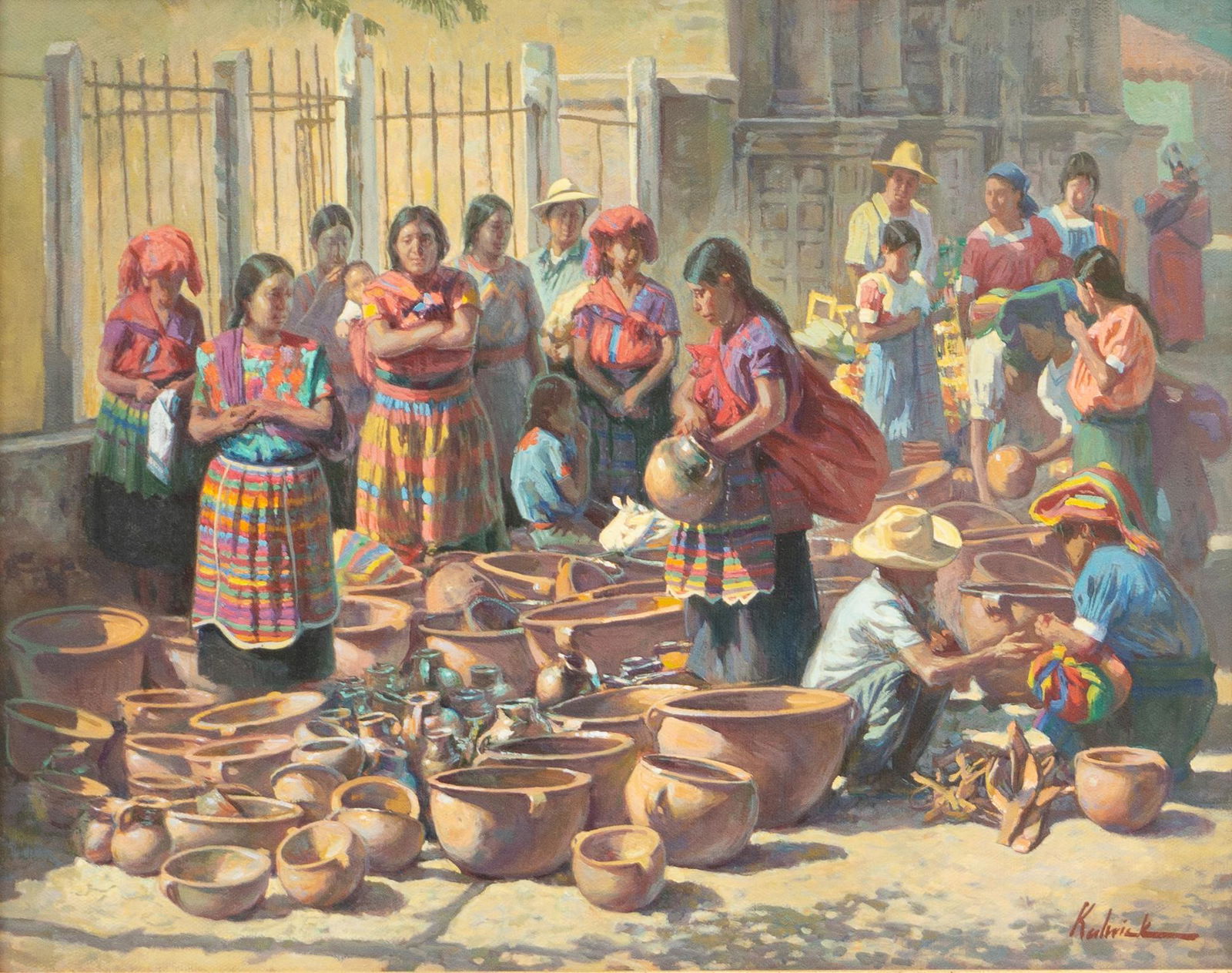 William J Kalwick Jr (b. 1960), "Market Day", 1993 (1 of 7)