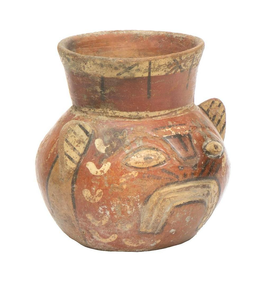 Peruvian Pottery Vessel, Warrior (1 of 3)