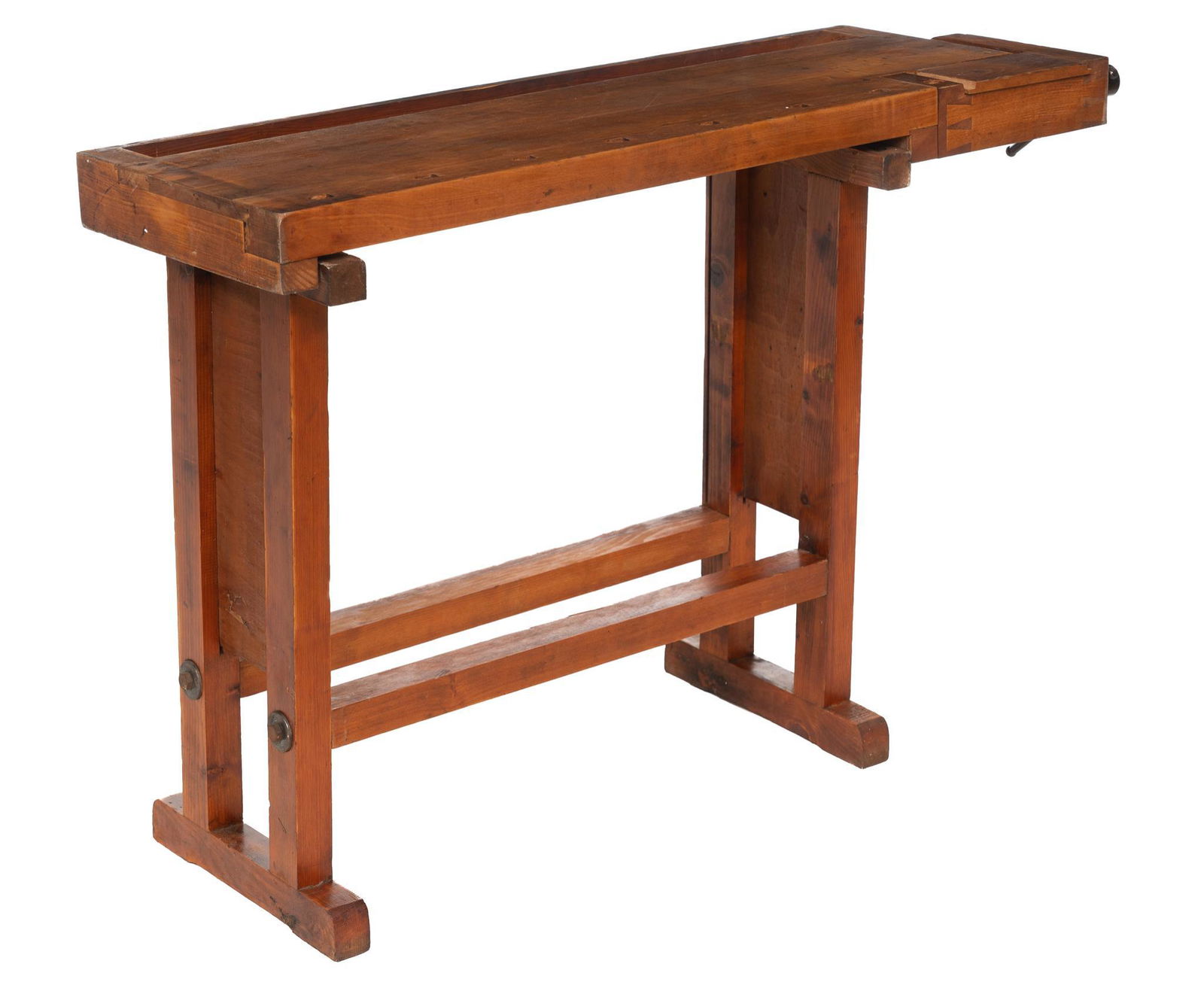 Rustic Work Table with Vice (1 of 4)