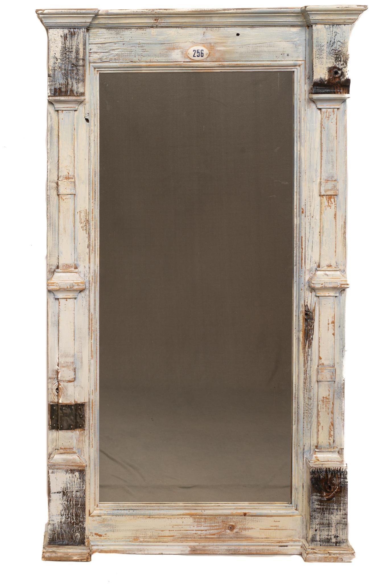 Rustic Full Length Mirror: Rustic wooden framed full length mirror 76 x 43"; We happily provide seamless shipping services on everything we sell. Please email us at shipping@vogtauction.com or call 210-822-6155 for more infor