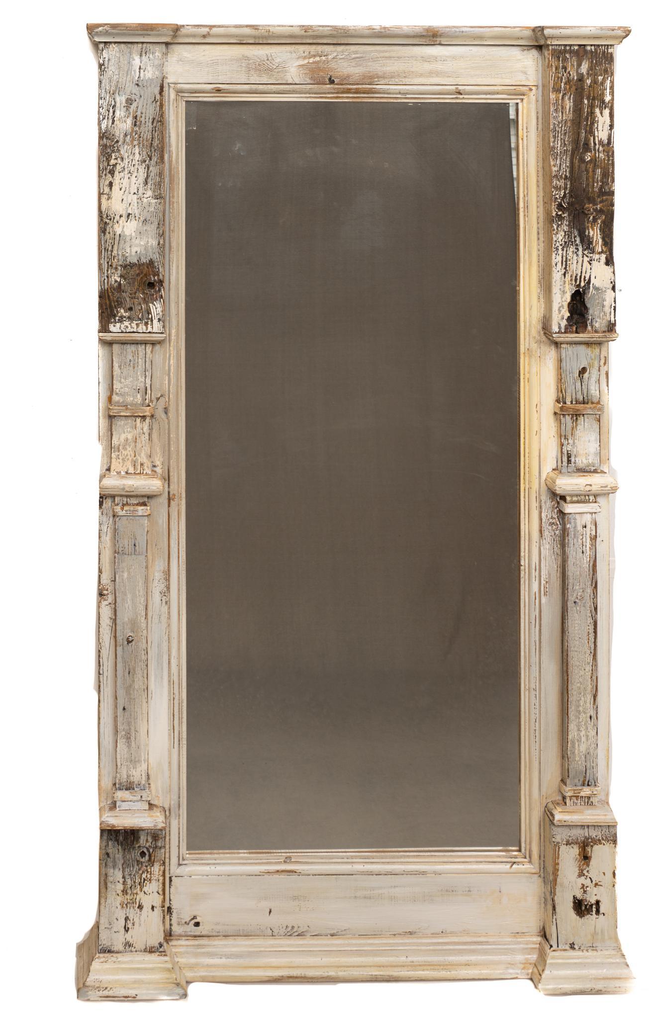 Rustic Full Length Mirror: Rustic wooden framed full length mirror 78 x 41"; We happily provide seamless shipping services on everything we sell. Please email us at shipping@vogtauction.com or call 210-822-6155 for more infor
