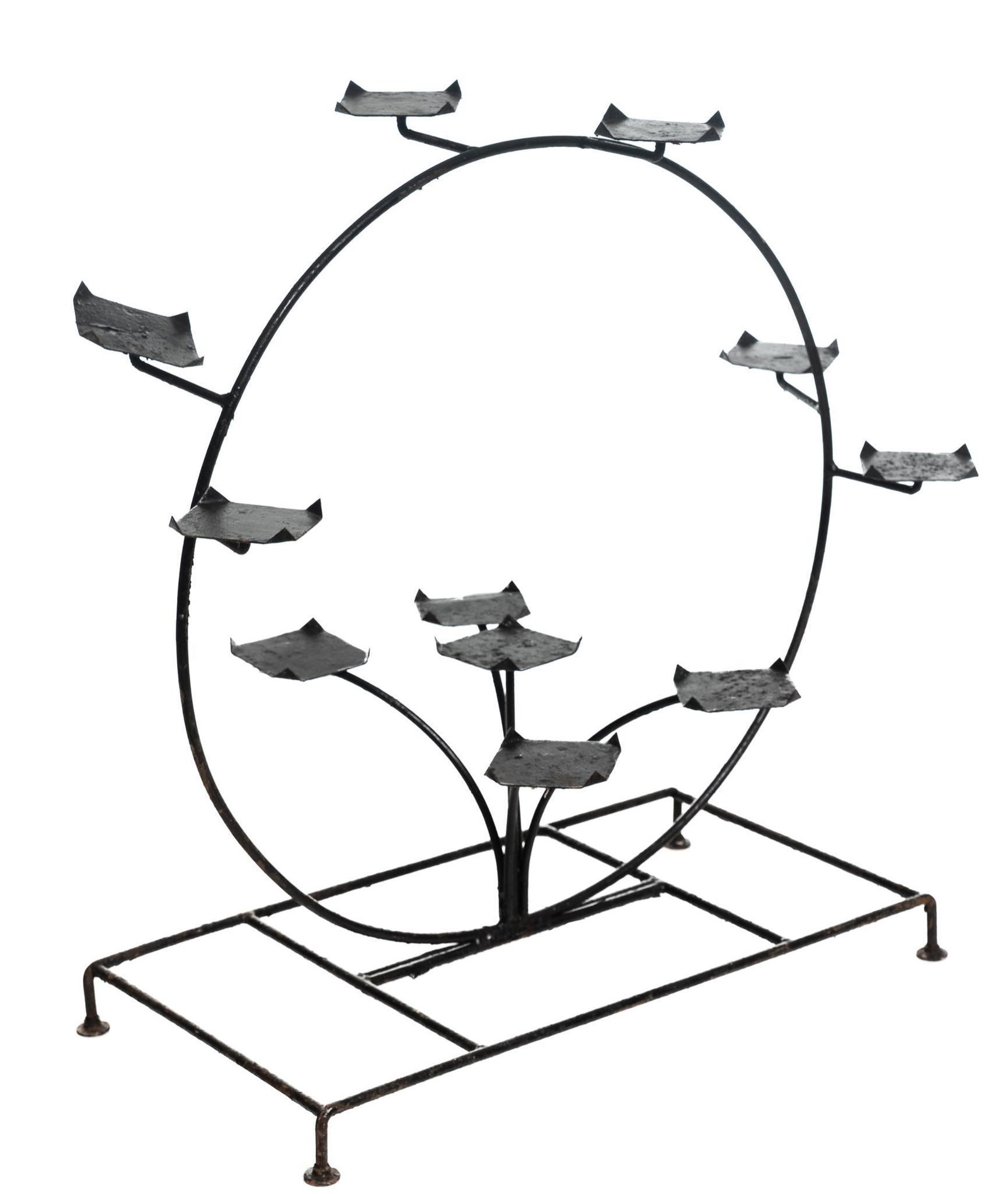 Spanish Gothic Style Iron Plant Stand (1 of 3)