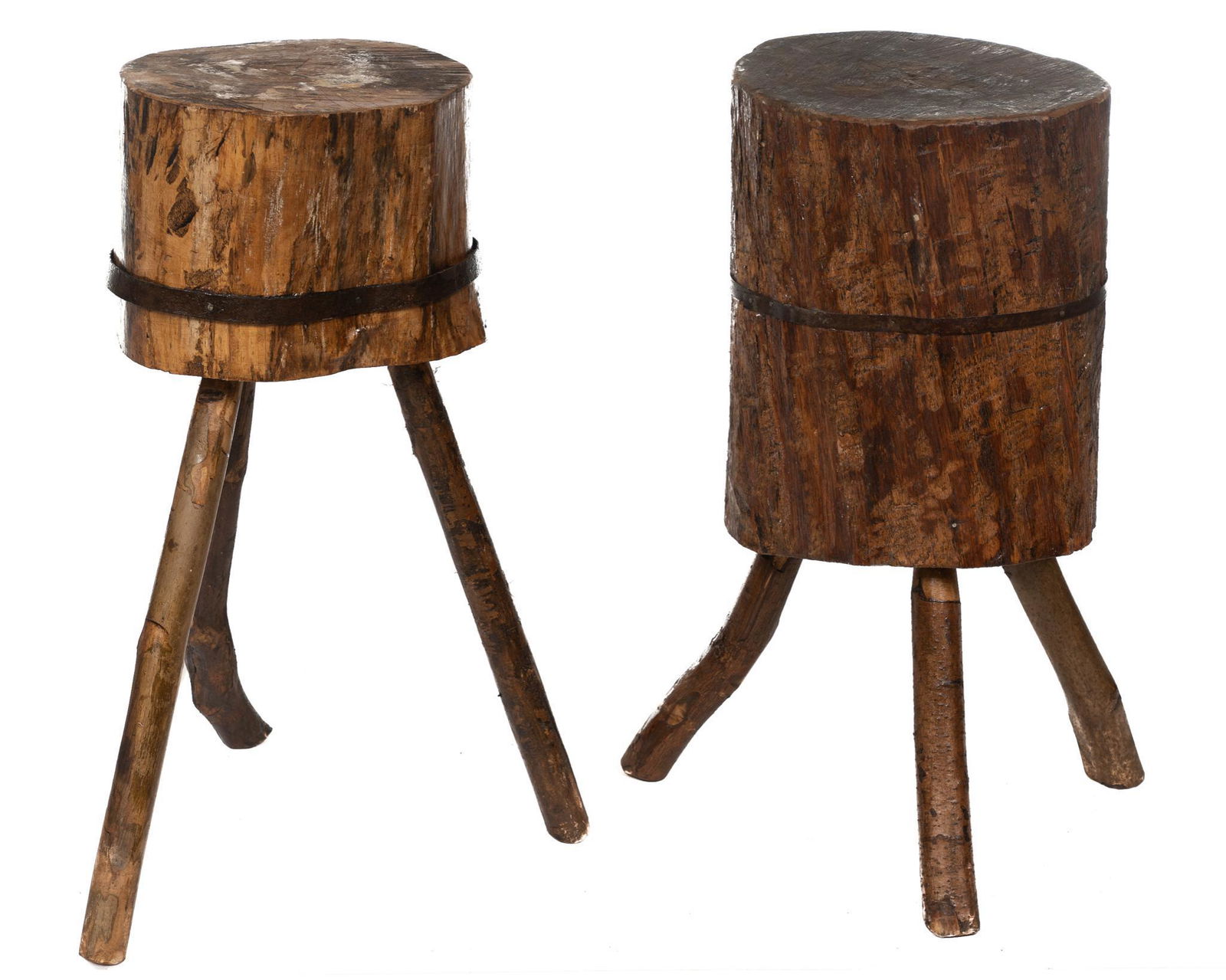 Pair of Rustic Farmhouse Butchers Blocks (1 of 5)