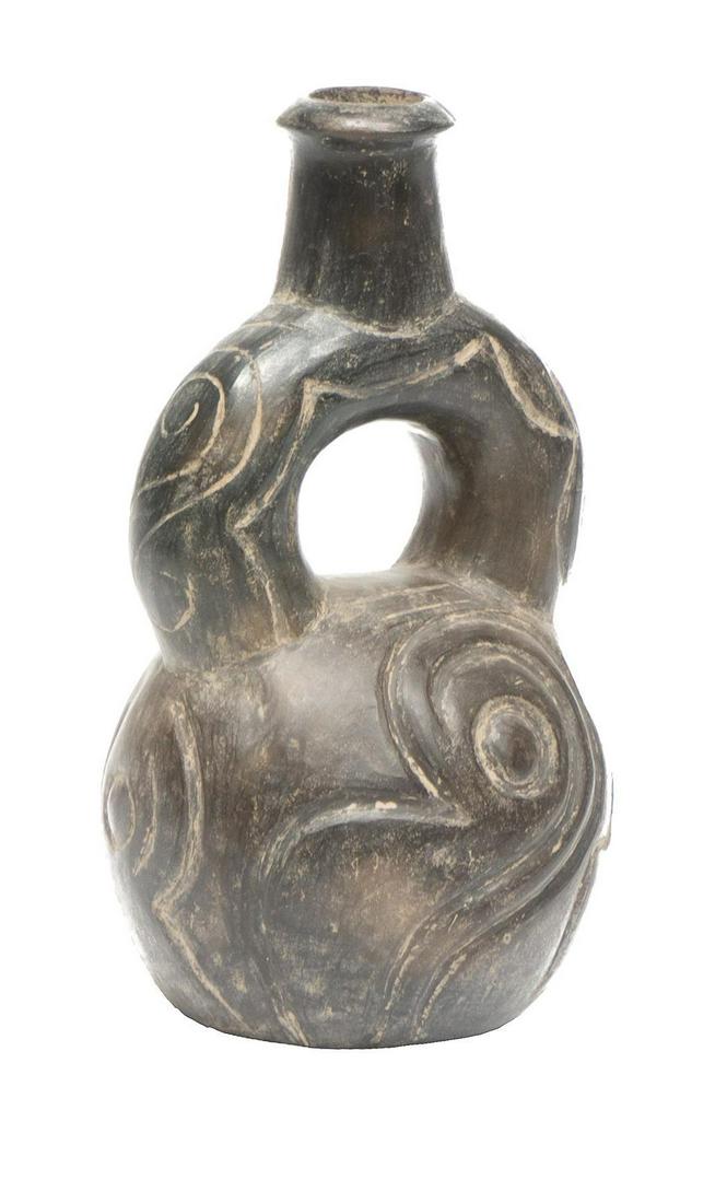 Peruvian Pottery Stirrup Bottle (1 of 3)