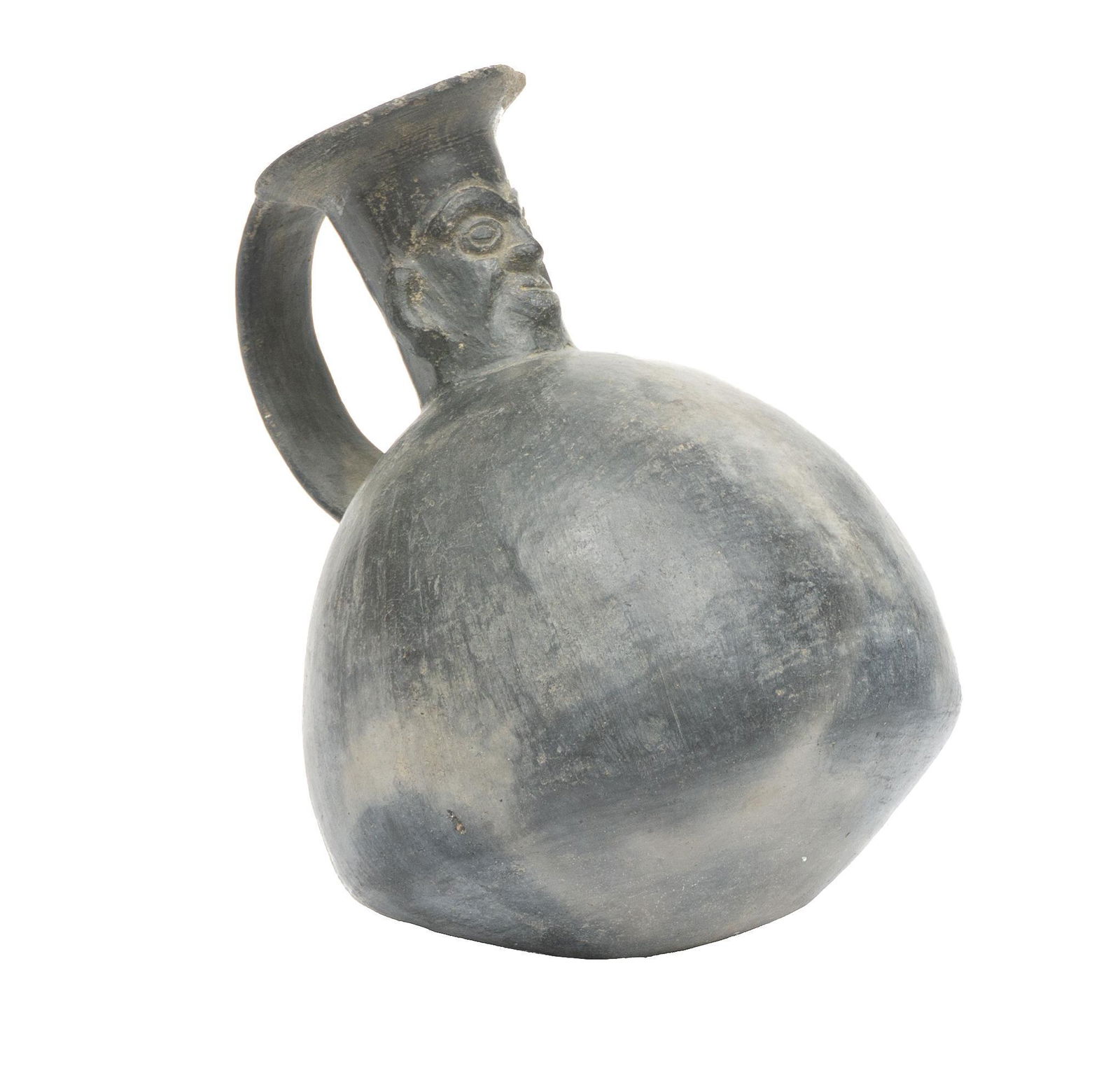 Peruvian Pottery, Handled Jar (1 of 3)