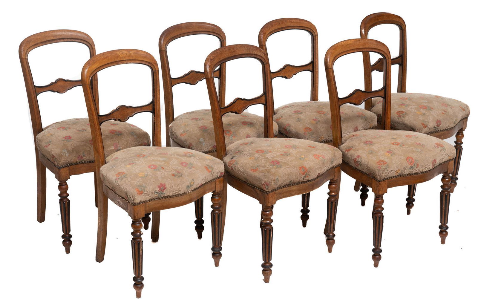 Set of 7 Louis Philippe Style Dining Chairs (1 of 3)