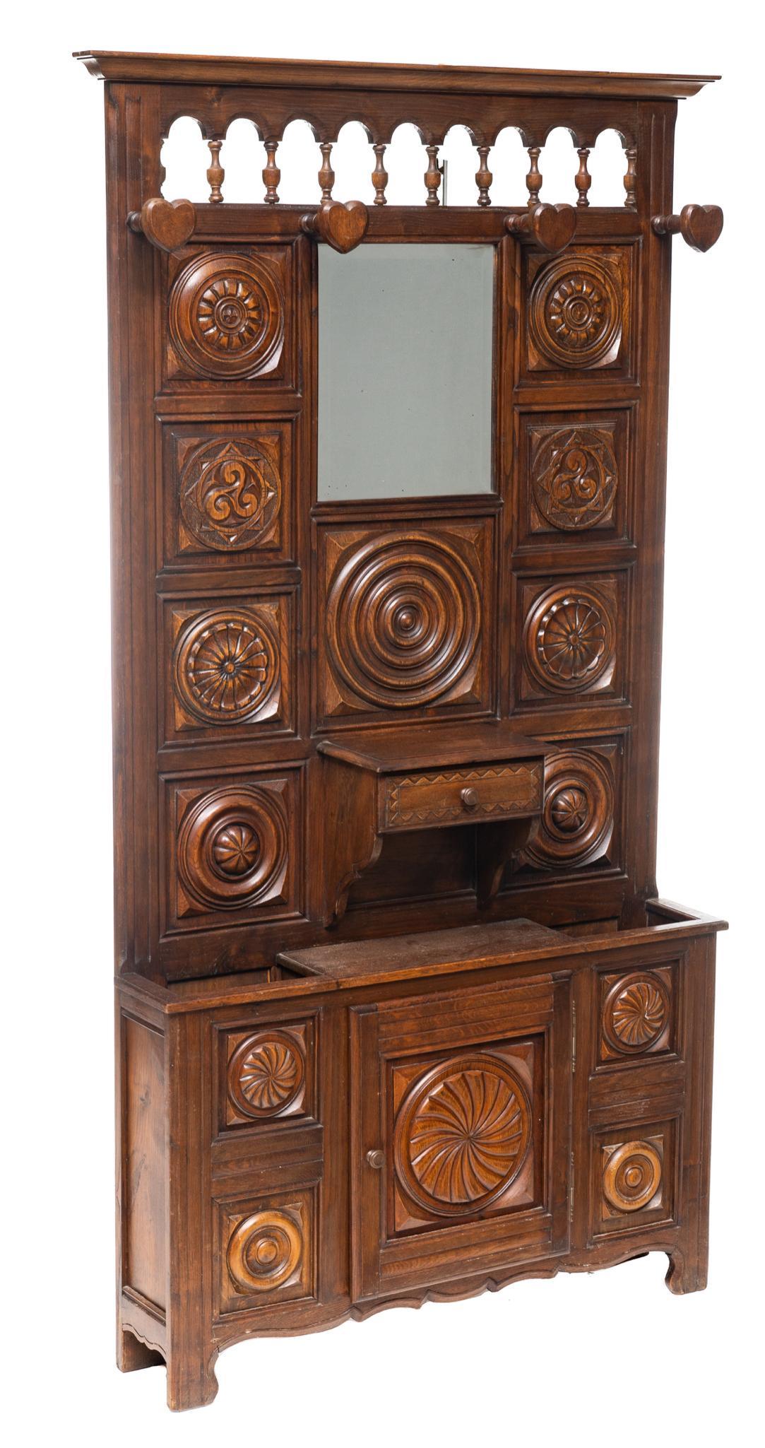 Art Deco Mirrored Hall Tree (1 of 4)