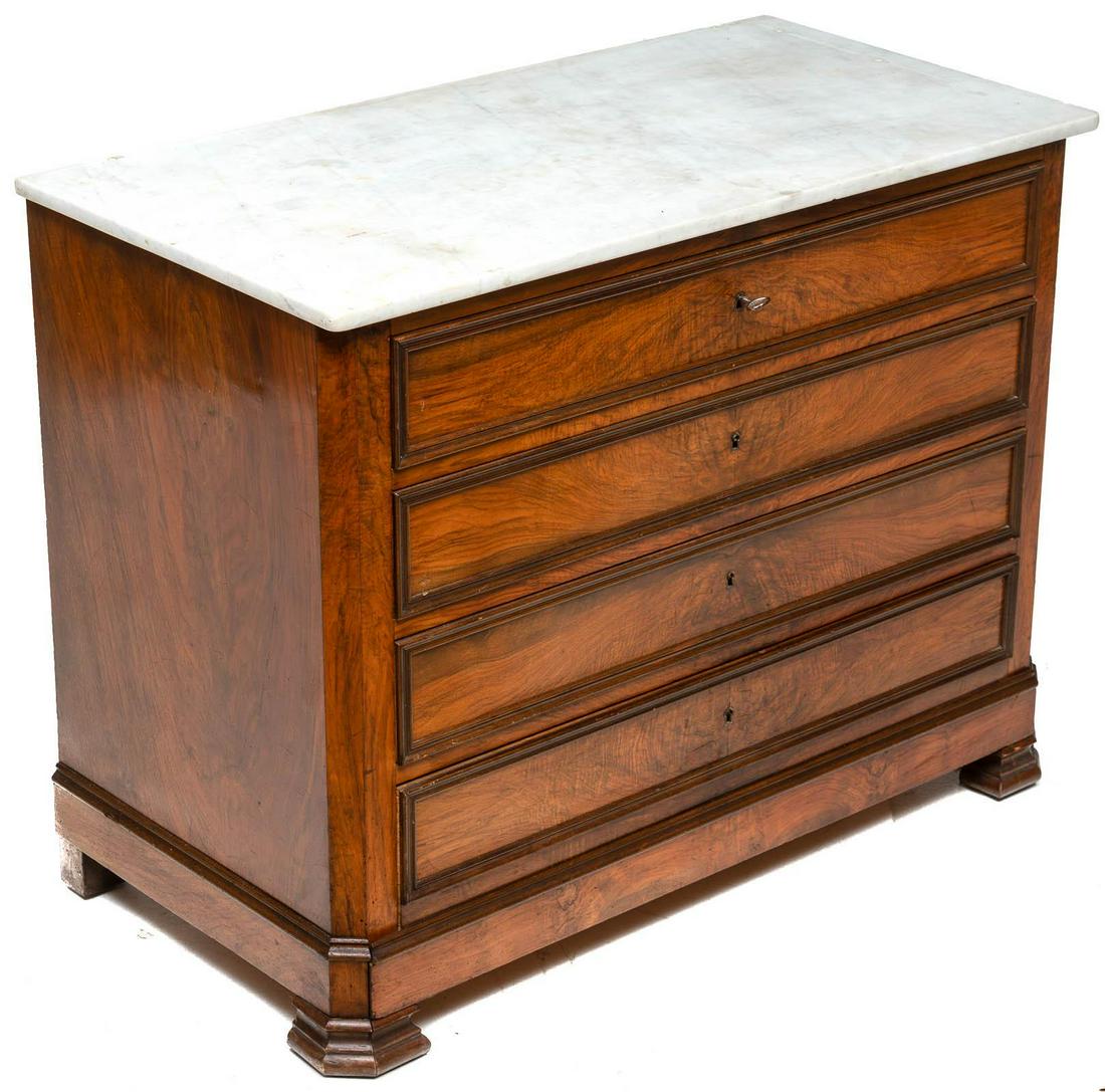 Louis Philippe Style Marble Top Commode (1 of 4)