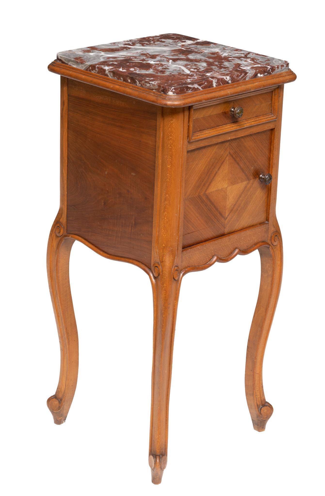 Louis XV Style Marble Top Night Stand (1 of 4)