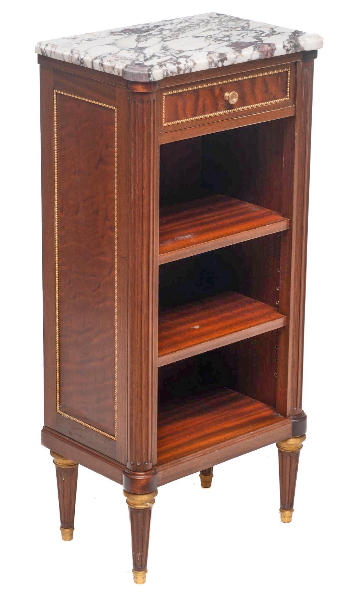 Marble Top Louis XV Style Night Stand (1 of 4)