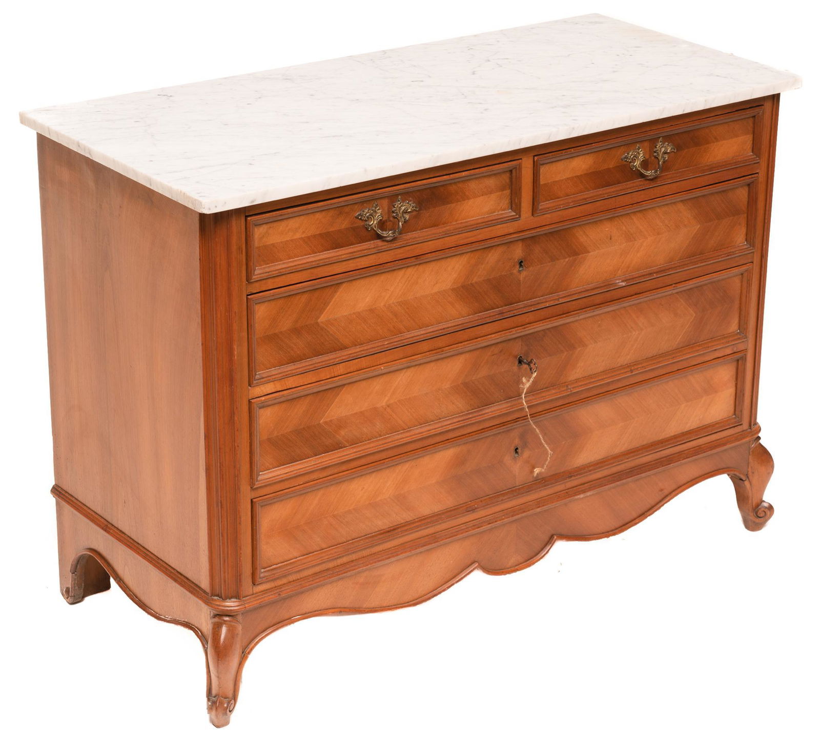 Louis XV Style Marble Top Commode (1 of 4)
