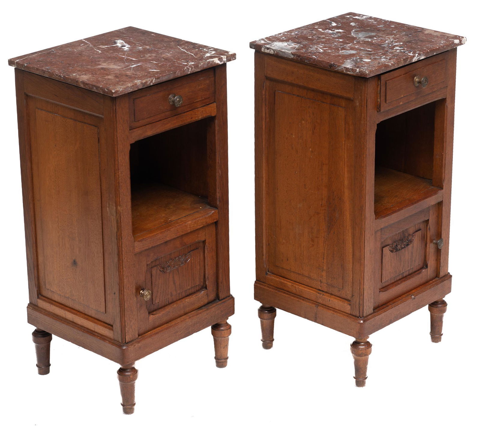 Pair of Marble Top Night Stands (1 of 4)