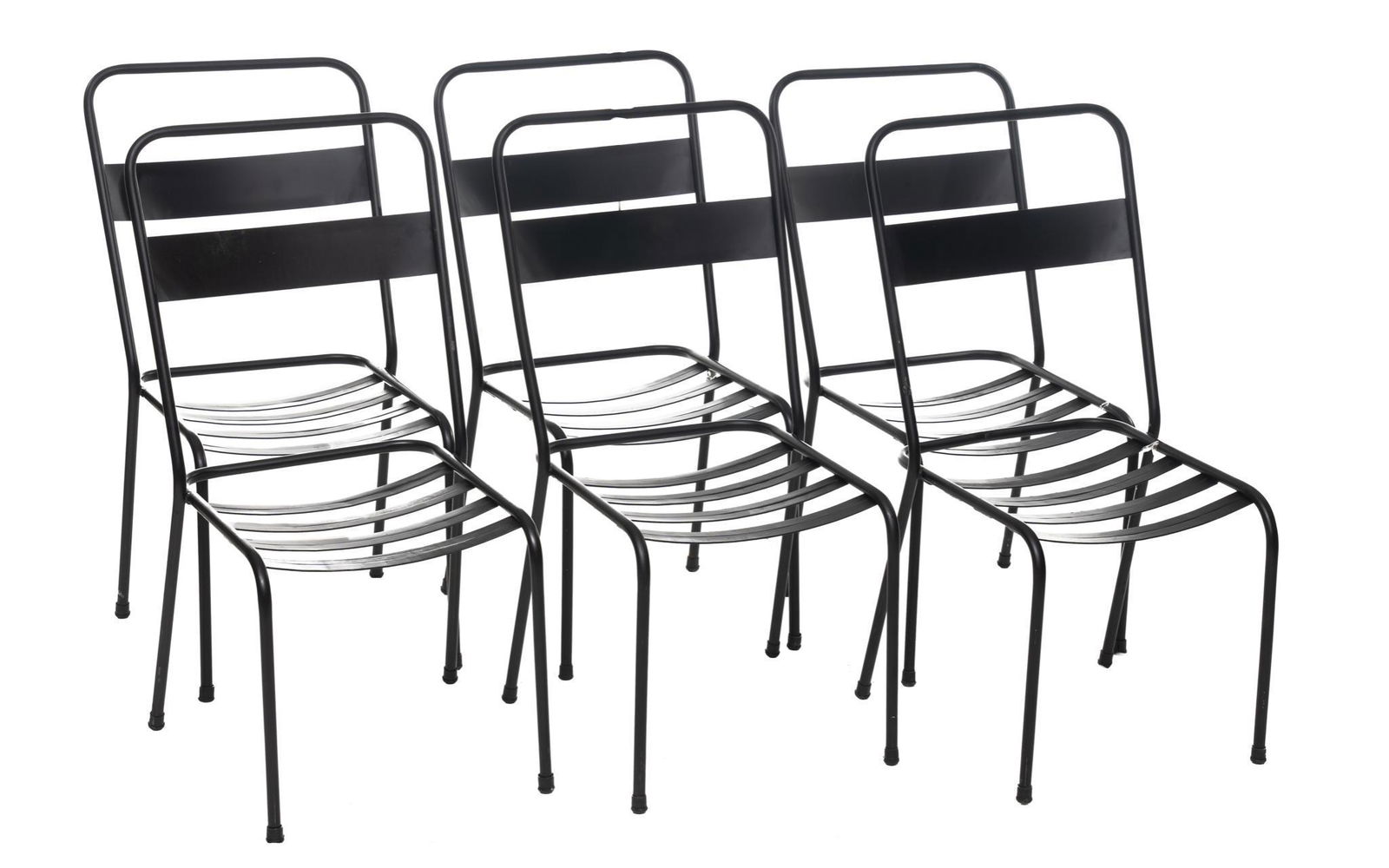 Set of 6 Industrial Metal Garden Chairs (1 of 3)