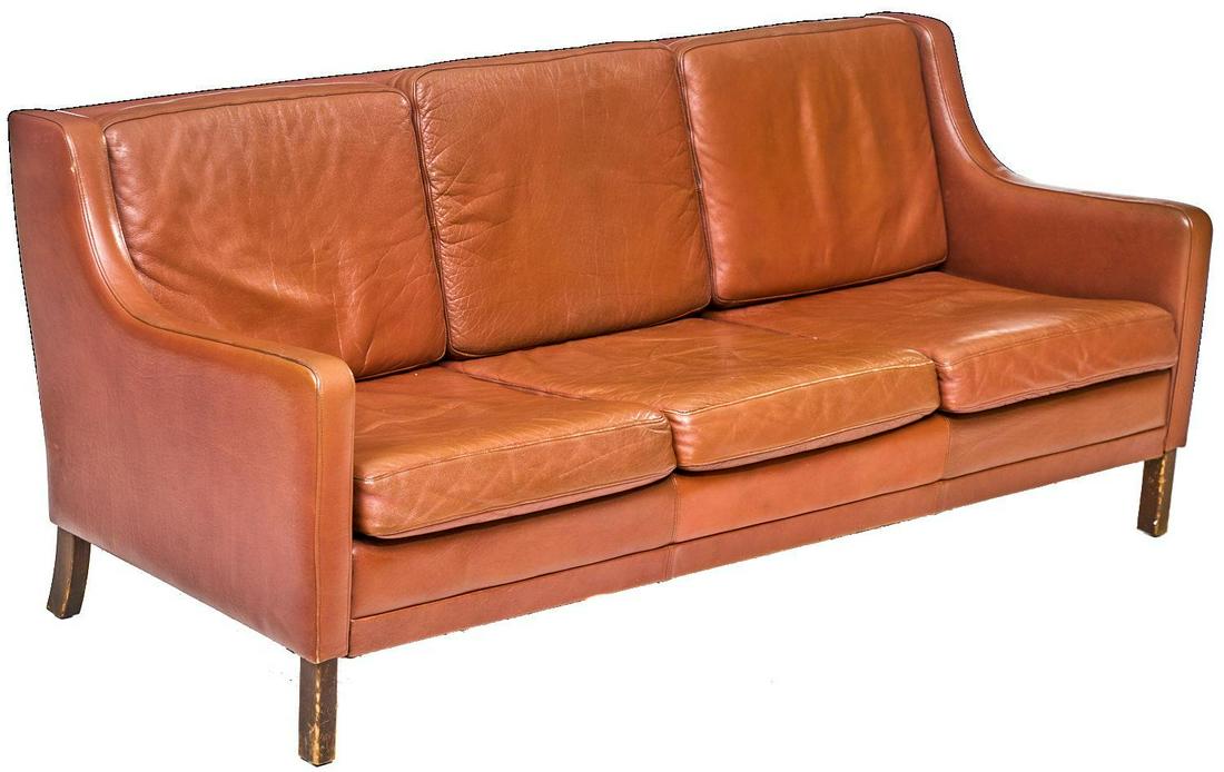 Danish Mid-Century Leather Sofa (1 of 3)