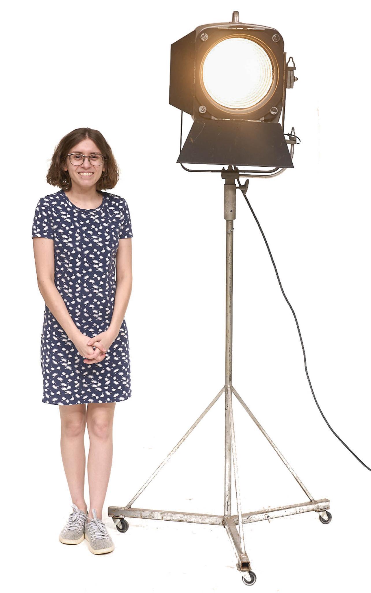 Vintage Strand Electric Television Broadcast Light: Vintage Strand Electric television broadcast light, freestanding on tripod base with casters, metal, in working condition 78"h x 31"w x 21"d Provenance: KLRN, a Public Broadcasting Service Televisio