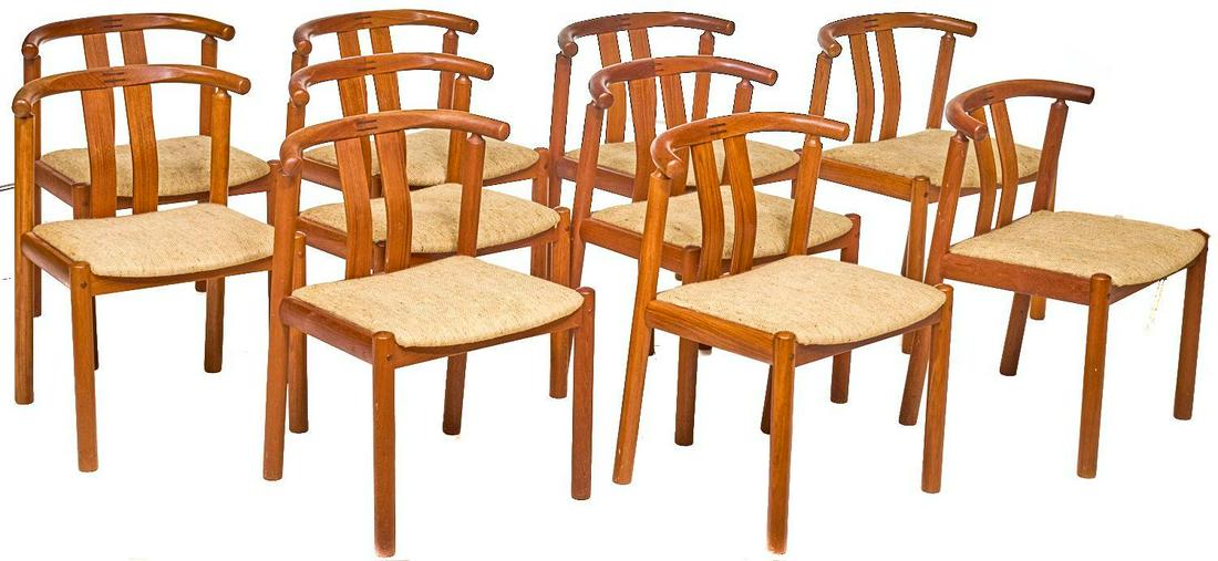Lot of 10 Mid-Century Dining Chairs (1 of 3)