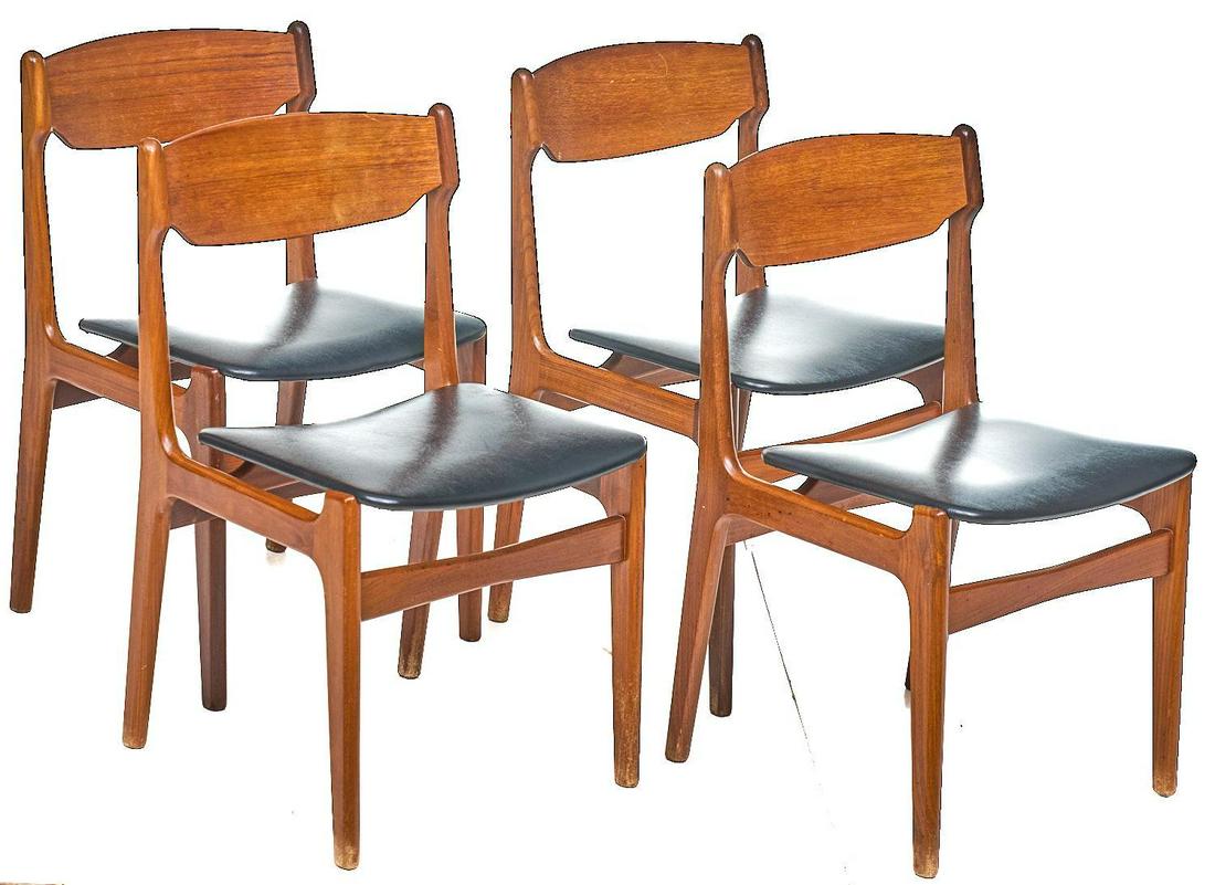 Set of 4 Danish Mid-Century Dining Chairs (1 of 3)